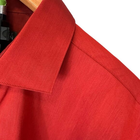 Kenneth Cole Reation red dress shirt 17.5x34-35 Regular fit NWT - Picture 3 of 12